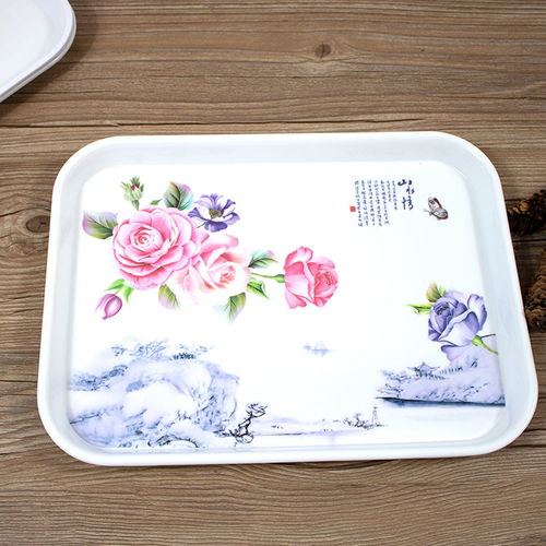 长方形密胺托盘欧式家用水杯茶盘塑料托盘餐具盘水果盘餐具收纳盘
